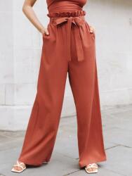 Shein KC75102 Shein Svéd Anyagú Magas Derekú Fodros Nadrág (21) M