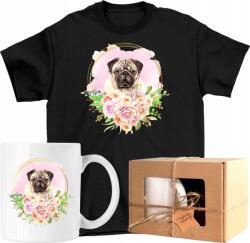  Bögre szett Póló Mopsz Kutya Mém 1 Kész Ajándék 140 (AP45.105.140)