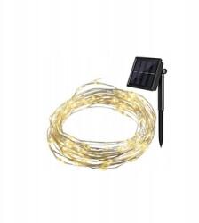  Szoláris Kertilámpák Kültéri Meleg Fehér 12m (Lampki solarne ogrodowe led 12m girlanda)