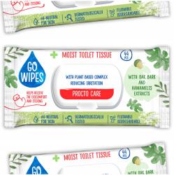 Go Wipes Procto Care Törlőkendő 44db Wc Papír Nedvesített Balzsam Tölgyfakéreg Kivonattal Gowipes (Procto Care Chusteczki 44szt Toaletowy Nawilż)