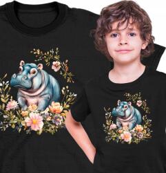  Gyerek Póló Víziló Színes Kedves 4 Fekete 140 (AP54.37.140)