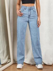 Shein DC47301 Shein Magas Derékú, Egyenes Szárú Farmernadrág (19) Xs