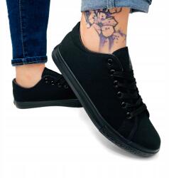  Fekete, fekete talpú erős tornacipő Star 37-es (NEW1700-30-TK-G)