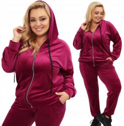  Női velúr melegítőnadrág Plus Size szilva méret 54/56