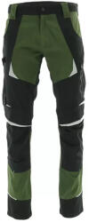 SARA Cottonflex munkavédelmi derekas nadrág fekete/zöld színben (DT-SARA-1-05-535-25-75-44)