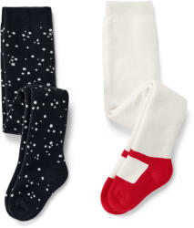 Tchibo - 2 termo harisnyanadrág kisgyerekeknek - kisgyerek - méret 62/68 - fekete/jacquard