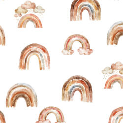 Takoy PUL anyag méteráru karamell színű szivárvány