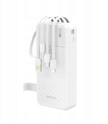 Dudao Powerbank K11 Pro 20000mAh beépített kábelekkel fehér (6977196681884)