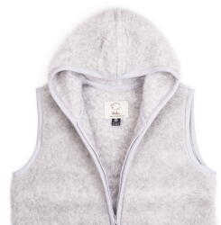 Vlnka Kapucnis birka gyapjú mellény - világosszürke ruházat méretei XXL