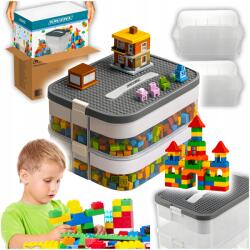 Kruzzel Játéktároló Doboz Kruzzel Építőkockák Minifigurák 2 Szintes, Fogantyús Láda 15l (Pudełko Na Zabawki Kruzzel 2Poz. Z Rączką 15l)