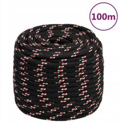 VidaXL Vitorláskötél, fekete, 18 mm, 100 m, polipropilén (8720287126454)