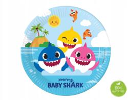 Procos Baby Shark szülinapi tányér 23 cm 8 db
