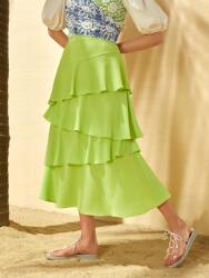 Shein CC51210 Shein Aszimmetrikus Fodros Szoknya (36) L