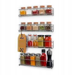Fűszertartó polc rendszerező Kosarak Rozsdamentes acél 4 db-os (5908453115881)