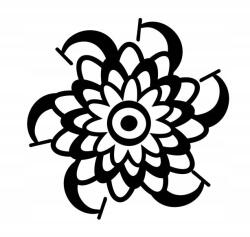  Autós matrica virág mandala csavart