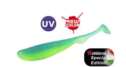Molix RA Shad 3.0" / #552 - UV Tournament Blue Chartreuse gumihal