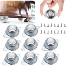 Golyóscsapágyak, Kis Nylon Csapágygörgők, Csendes Bútorgörgők 8 db (srebrny)