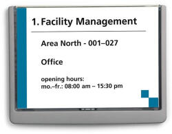 DURABLE Irányítótábla DURABLE Click Sign A/5 fekvő 148x210 mm grafit (486637)