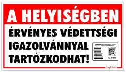 Gungl Dekor Piktogram A helyiségben érvényes védettségi igazolvánnyal tartózkodhat "E (000/750) - papir-bolt