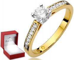 ZŁOCISTO Arany Gyűrű Gyémánt Arany Minta 585 14K Ajándék Gravírozás (DLA DZIEWCZYNY NARZECZONEJ)