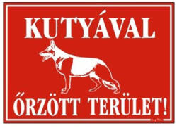 Gungl Dekor Piktogram Kutyával őrzött terület piros (024 / 1) - papir-bolt