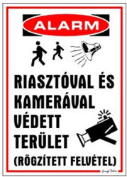 Gungl Dekor Piktogram Riasztóval és kamerával védett terület fehér (024/ 3) - papir-bolt