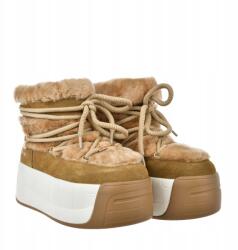  Eredeti Bézs Téli Női Hótaposó Bakancs Bőr Bélelt Bakancs 40-ES (BIG274207-1-SK-G)