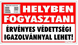 Gungl Dekor Piktogram Helyben fogyasztani érvényes védettségi igazolvánnyal lehet "C (000/760) - papir-bolt