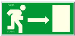 Gungl Dekor Piktogram Menekülési irány jobbra zöld (FLUOR. ) (300 / 31) - papir-bolt