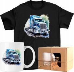  Bögre szett Póló teherautó kék Semi-Truck Kész Ajándék 104 (AP6.004.104)