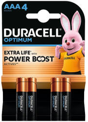 Duracell Elem mikro DURACELL Optimum AAA 4-es (10PP110050)