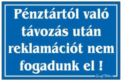 Gungl Dekor Piktogram Pénztártól való távozás után… fehér (000/ 320F) - papir-bolt