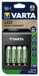 VARTA Akkumulátor töltő VARTA LCD Plug + 4 db AA 2100 mAh (57687101441)