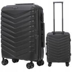 Wings Kézi kabinbőrönd Wings Phoenix 2.0 Black Ryanair Wizz Priority (PHX02-S-BLACK)