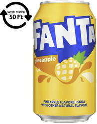 Fanta Üdítőital szénsavas FANTA Pineapple 355 ml DRS - papir-bolt