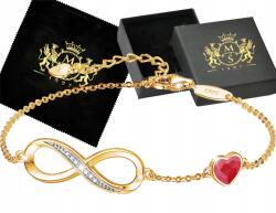 Mennica Świdnicka Karkötő Arany Ezüst 925 Aranyozott Szív Strassz Ajándék Anyának