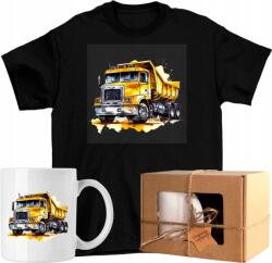  Póló szett Billenős bögre Építőipari járművek Teherautó Kész Ajándék
