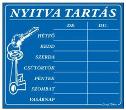 Gungl Dekor Piktogram Nyitva tartás /számokkal/ 7 napos kék (010/ 1K) - papir-bolt