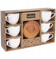 Orion 6 db-os porcelán teáscsésze szett fehér (127288)