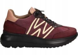 Wonders A-4001 Félcipő, Size 38, bordó, bőr, textil (A-4001-VINO)