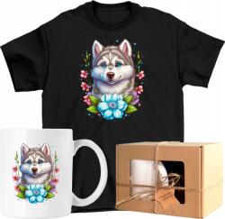  Bögre szett Póló Kutya Virágok Művészet 12 Kész Ajándék 128 (AP45.131.128)