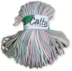  Catty 5 mm zsinór fonal Melange - Menta rózsa
