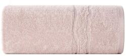 Eurofirany Karin pamut törölköző fényes cérnával szőtt díszítéssel Púder rózsaszín 30x50 cm