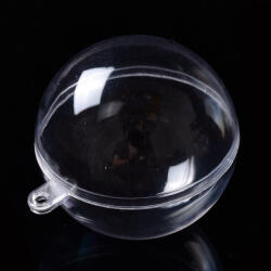  Nyitható, átlátszó műanyag forma - gömb 7 cm