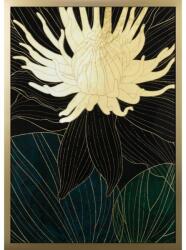 EUROFIRANY Tavirózsa virágos falikép 484a Zöld/arany 53x73 cm