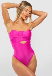 Boohoo LC63303 Boohoo Nyitott Vállú Fodros Fürdőruha (16) S