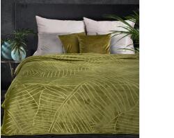 EUROFIRANY Luna plüss takaró Olívazöld 150x200 cm