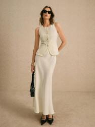 Shein KC12214 Shein Magas Derekú Maxi Szoknya Ekrü Színben (24) S