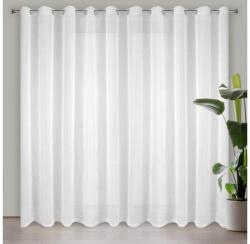 EUROFIRANY Lucy fényáteresztő függöny voile anyagból Fehér 300x250 cm