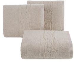 Eurofirany Karin pamut törölköző fényes cérnával szőtt díszítéssel Bézs 70x140 cm